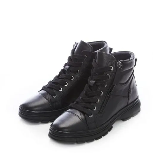 Sh Ivora Black Leather Women Moda In Pelle Ankle Boots Sh Ivora Black Leather Women Moda In Pelle Ankle Boots