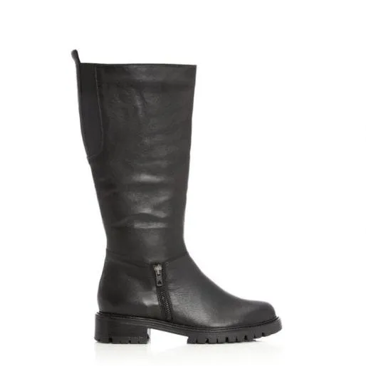 Sh Robyn Black Leather Women Moda In Pelle Knee High Boots Sh Robyn Black Leather Women Moda In Pelle Knee High Boots