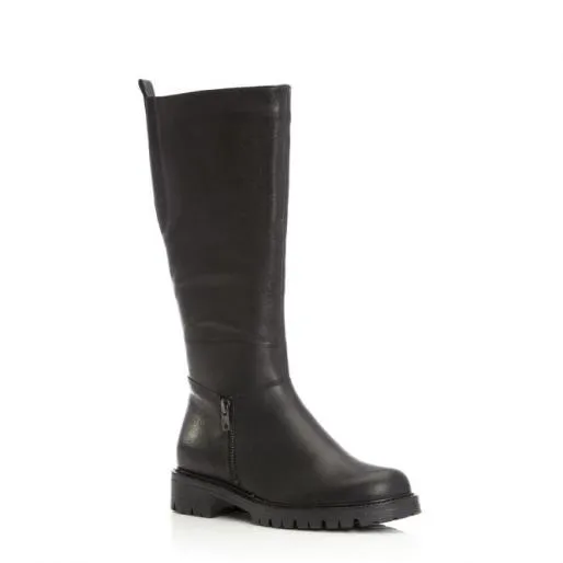 Sh Robyn Black Leather Women Moda In Pelle Knee High Boots Sh Robyn Black Leather Women Moda In Pelle Knee High Boots