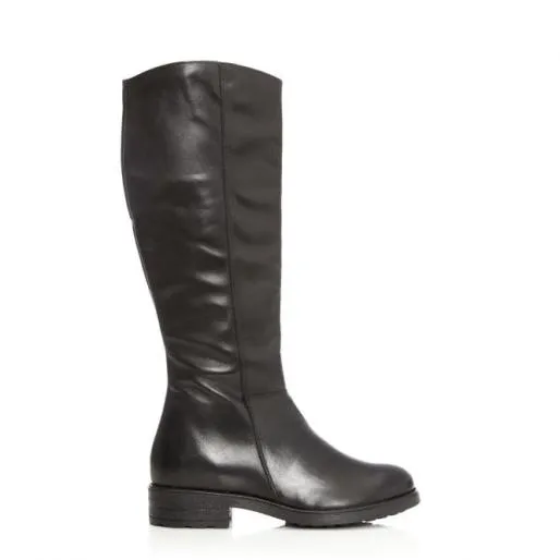 Sh Rowan Black Leather Women Moda In Pelle Knee High Boots Sh Rowan Black Leather Women Moda In Pelle Knee High Boots