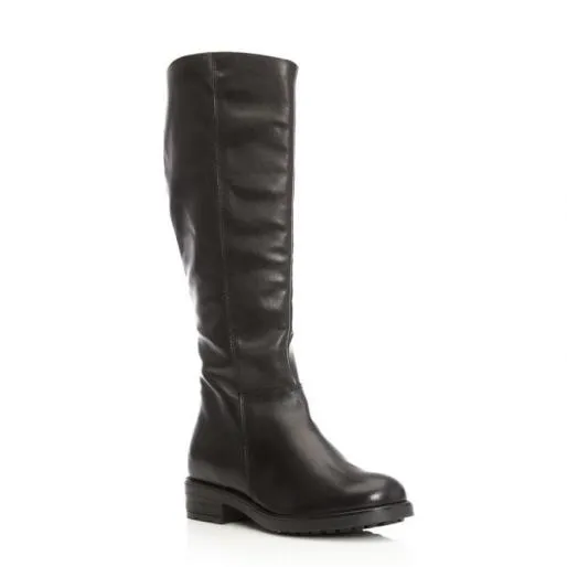Sh Rowan Black Leather Women Moda In Pelle Knee High Boots Sh Rowan Black Leather Women Moda In Pelle Knee High Boots