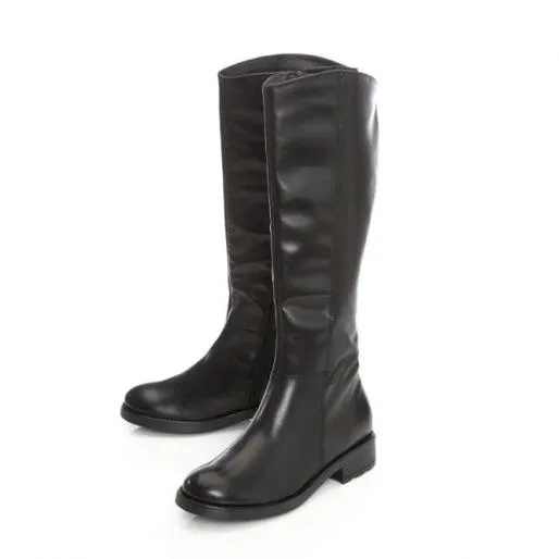 Sh Rowan Black Leather Women Moda In Pelle Knee High Boots Sh Rowan Black Leather Women Moda In Pelle Knee High Boots