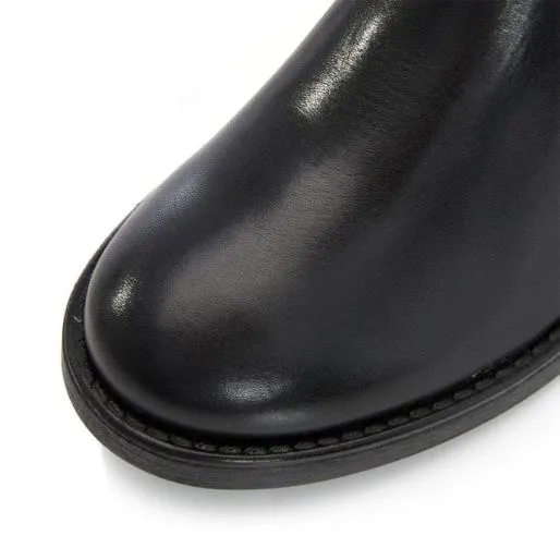 Sh Rowan Black Leather Women Moda In Pelle Knee High Boots Sh Rowan Black Leather Women Moda In Pelle Knee High Boots
