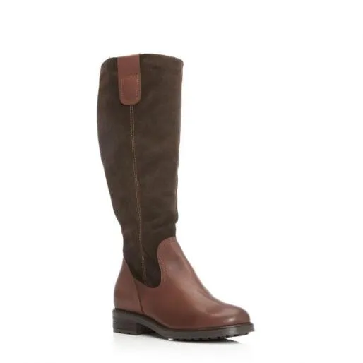 Sh Rydal Brown Leather Women Moda In Pelle Knee High Boots Sh Rydal Brown Leather Women Moda In Pelle Knee High Boots