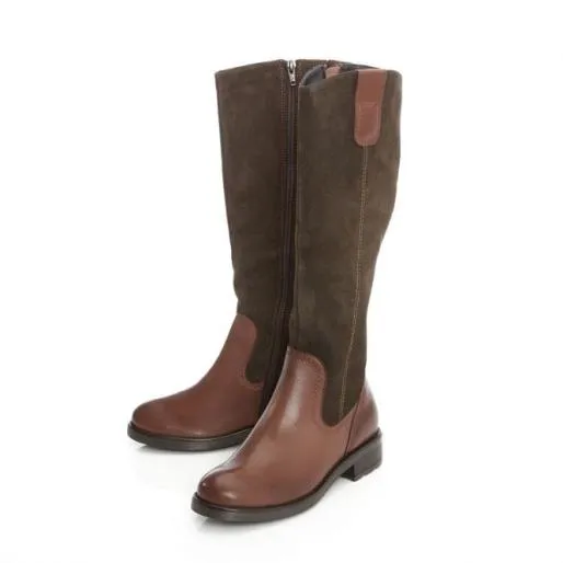 Sh Rydal Brown Leather Women Moda In Pelle Knee High Boots Sh Rydal Brown Leather Women Moda In Pelle Knee High Boots