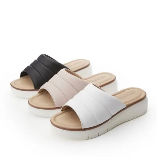 Sharay Black Leather Women Moda In Pelle Slider Sandals Sharay Black Leather Women Moda In Pelle Slider Sandals