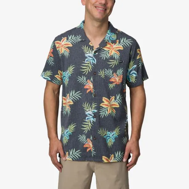 Shirts Men REEF Arroyo Short Sleeve Shirt Caviar