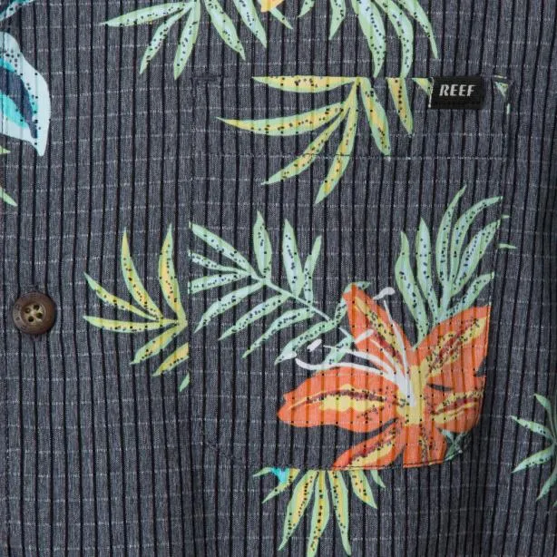 Shirts Men REEF Arroyo Short Sleeve Shirt Caviar