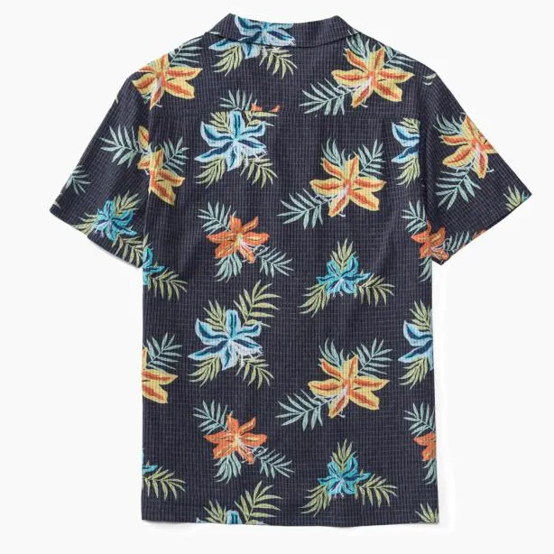 Shirts Men REEF Arroyo Short Sleeve Shirt Caviar