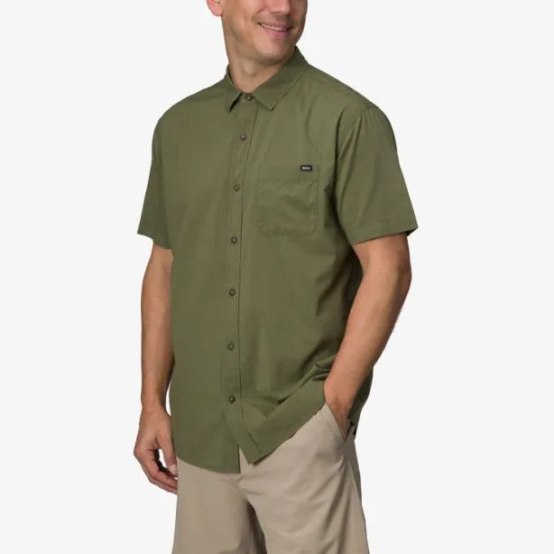 Shirts Men REEF Collins Short Sleeve Shirt Olivine