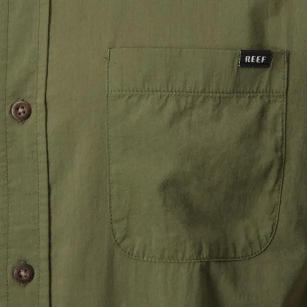 Shirts Men REEF Collins Short Sleeve Shirt Olivine