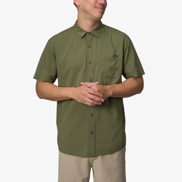 Shirts Men REEF Collins Short Sleeve Shirt Olivine