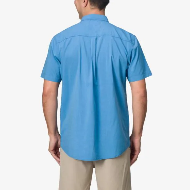 Shirts Men REEF Collins Short Sleeve Shirt Parisian Blue