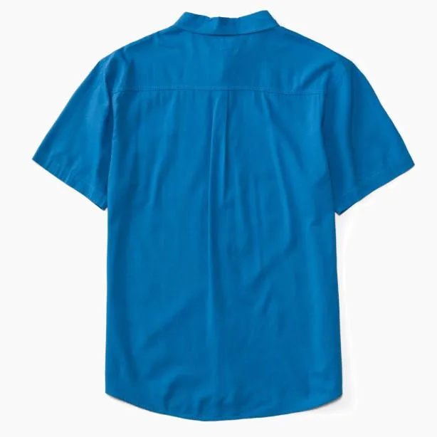 Shirts Men REEF Collins Short Sleeve Shirt Parisian Blue