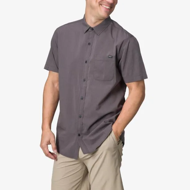 Shirts Men REEF Collins Short Sleeve Shirt Pavement