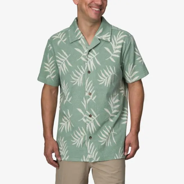 Shirts Men REEF Kenji Short Sleeve Terry Knit Shirt Almond Milk
