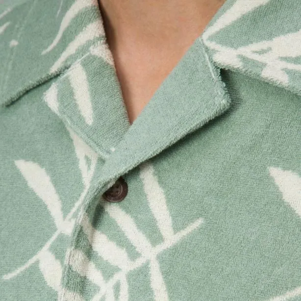 Shirts Men REEF Kenji Short Sleeve Terry Knit Shirt Almond Milk
