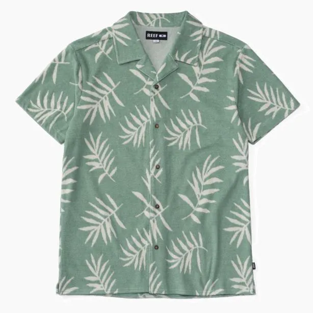 Shirts Men REEF Kenji Short Sleeve Terry Knit Shirt Almond Milk