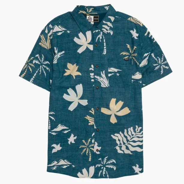 Shirts Men REEF Watson Short Sleeve Shirt Legion Blue