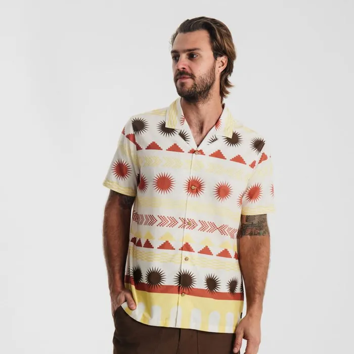 Shirts Men Roark Gonzo Camp Collar Shirt Almond Paste