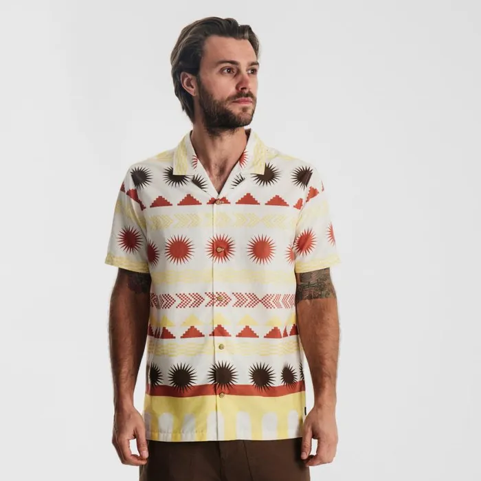 Shirts Men Roark Gonzo Camp Collar Shirt Almond Paste