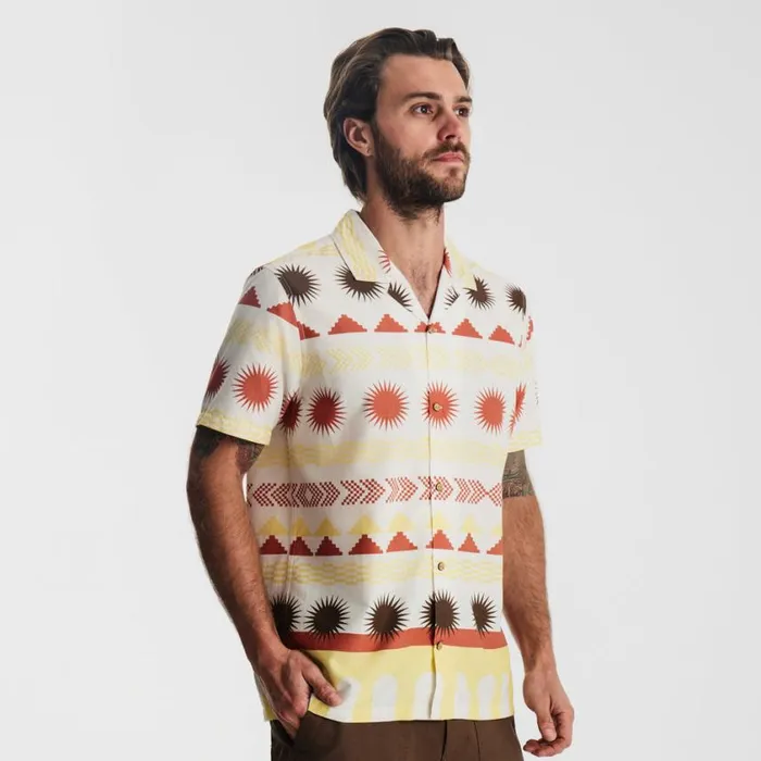 Shirts Men Roark Gonzo Camp Collar Shirt Almond Paste