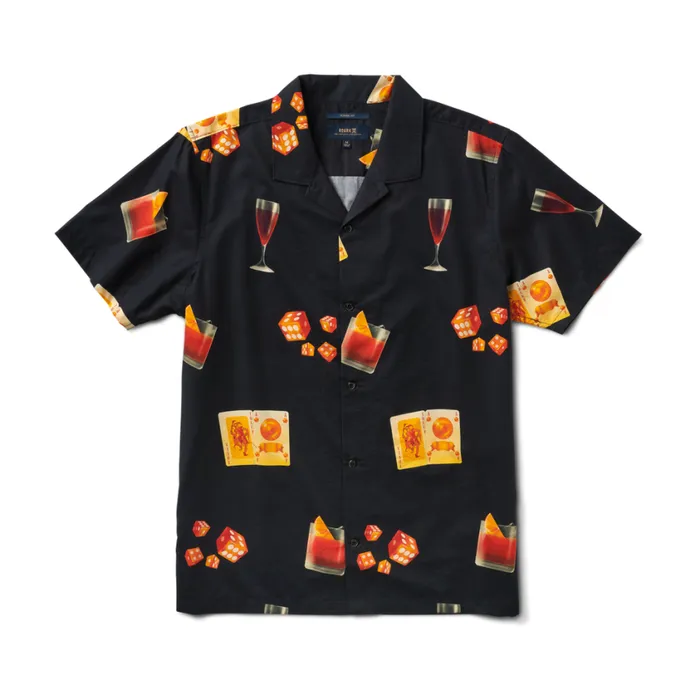 Shirts Men Roark Gonzo Camp Collar Shirt Buon Giorno Black