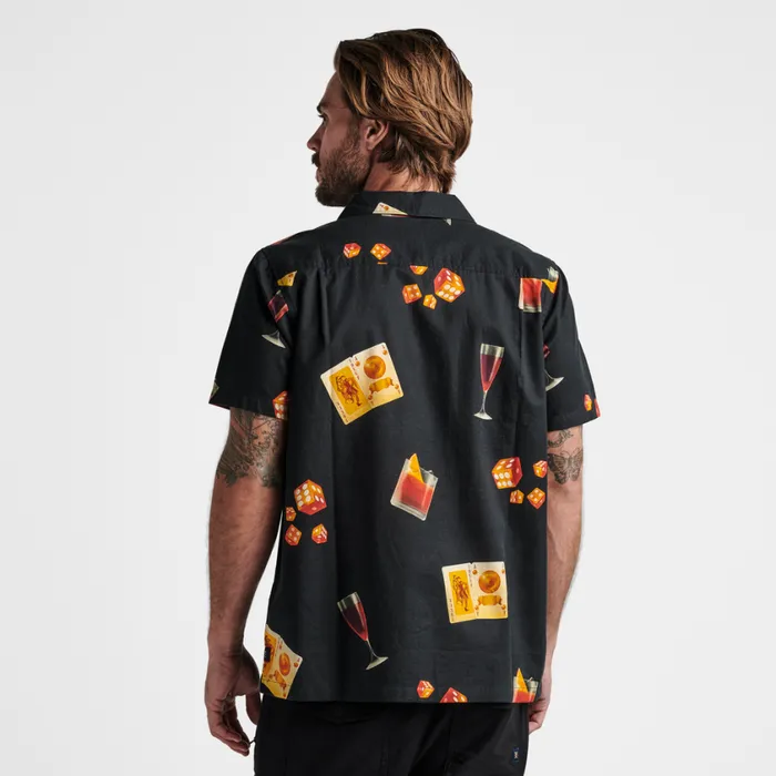 Shirts Men Roark Gonzo Camp Collar Shirt Buon Giorno Black