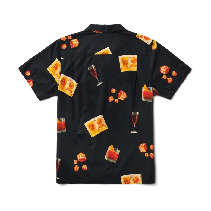 Shirts Men Roark Gonzo Camp Collar Shirt Buon Giorno Black