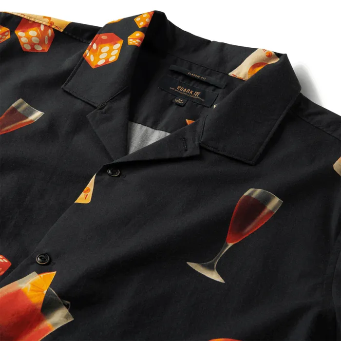 Shirts Men Roark Gonzo Camp Collar Shirt Buon Giorno Black