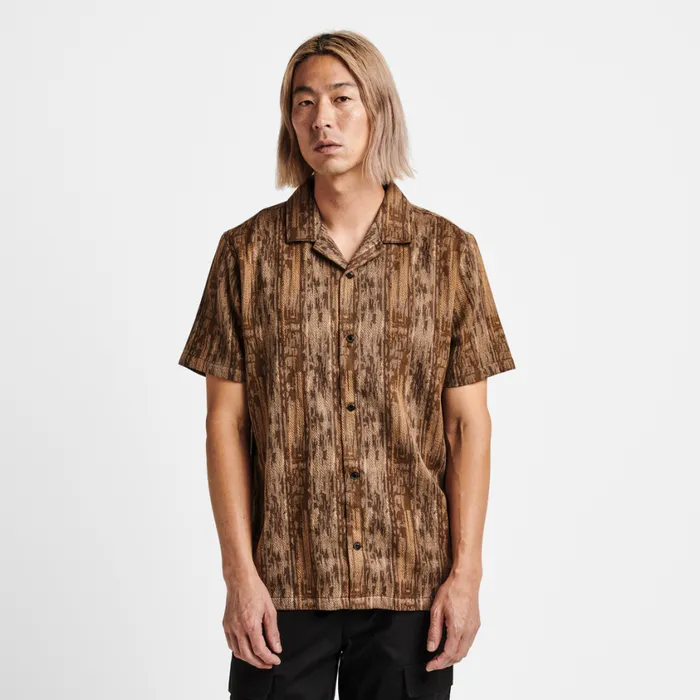 Shirts Men Roark Gonzo Camp Collar Shirt Mocha Daiku