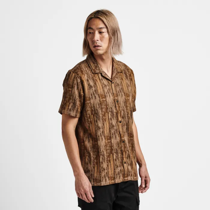 Shirts Men Roark Gonzo Camp Collar Shirt Mocha Daiku