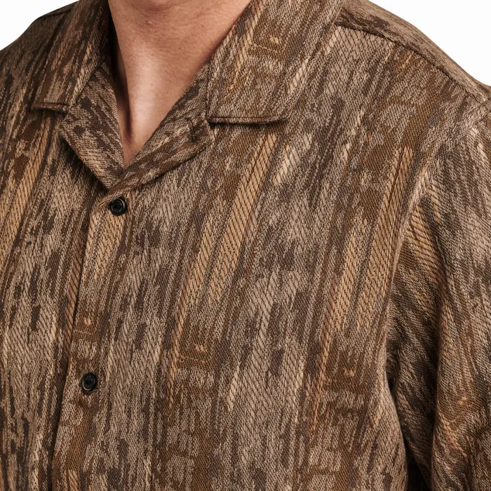 Shirts Men Roark Gonzo Camp Collar Shirt Mocha Daiku