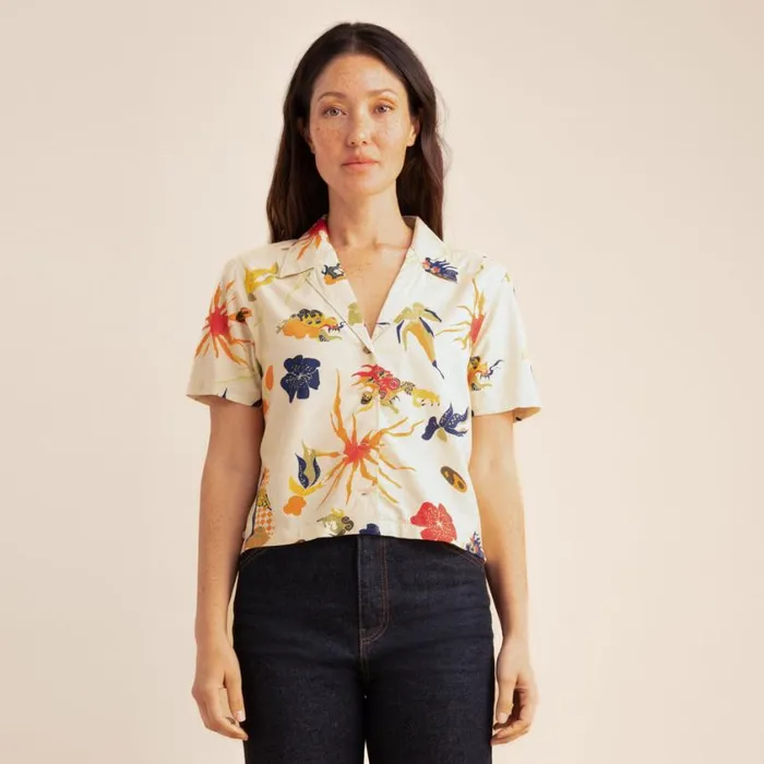 Shirts Women Roark Idle Camp Shirt Vintage White