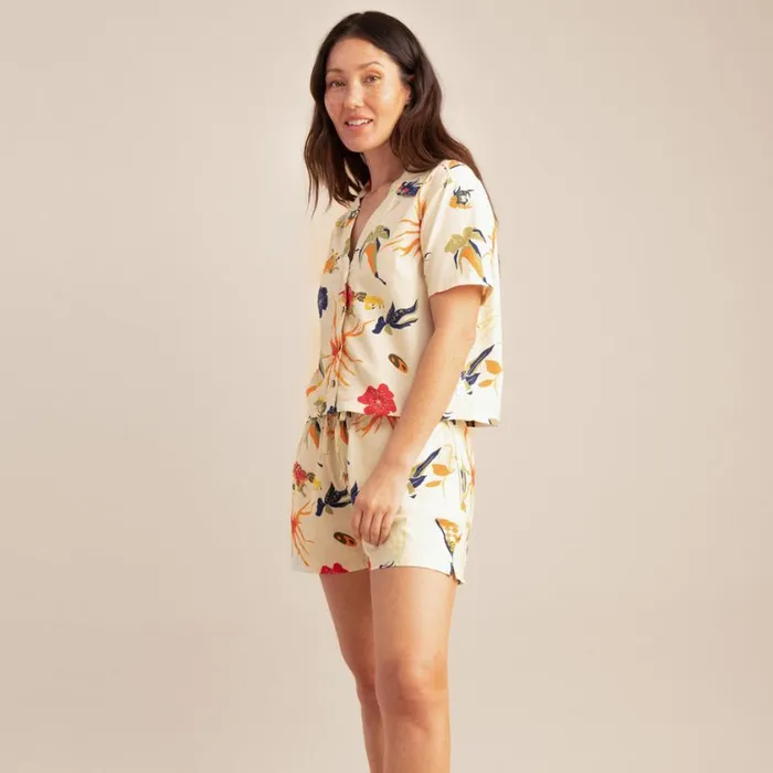 Shirts Women Roark Idle Camp Shirt Vintage White