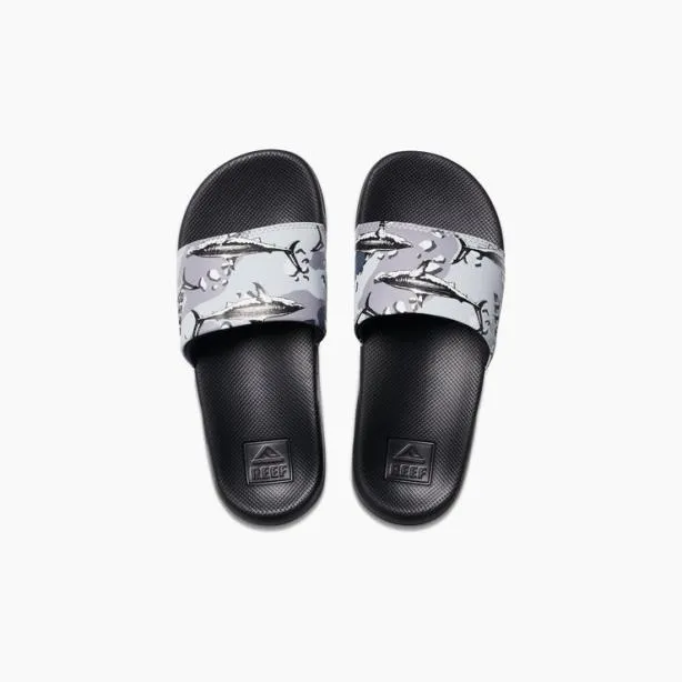 Shop Now Kids REEF Kids One Slide Grey Camo Shark