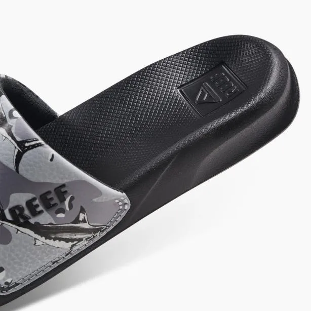 Shop Now Kids REEF Kids One Slide Grey Camo Shark