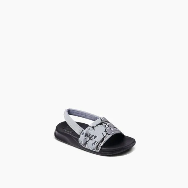 Shop Now Kids REEF Little One Slide Grey Camo Shark