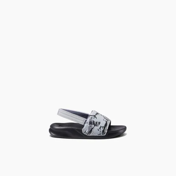 Shop Now Kids REEF Little One Slide Grey Camo Shark
