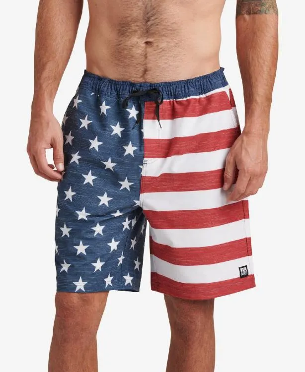 Shorts and Board Shorts Men REEF Hancock Elastic Waist Board Short 18034 Insigna Blue