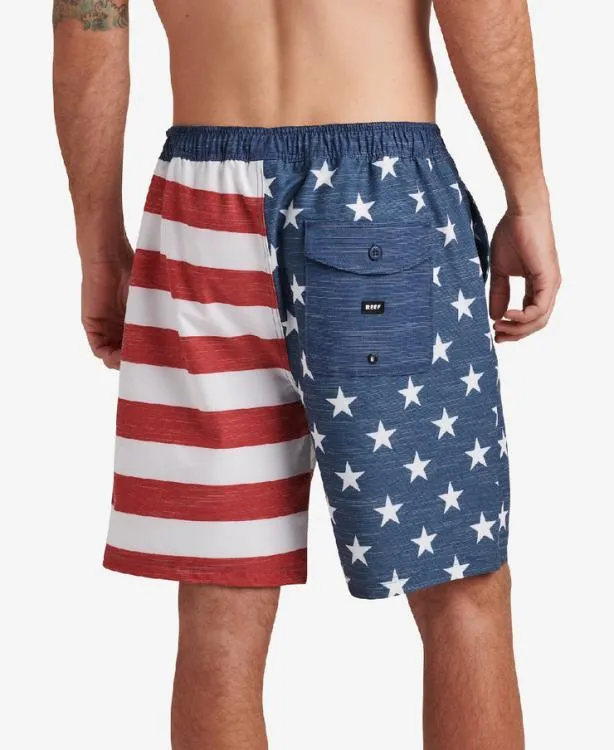 Shorts and Board Shorts Men REEF Hancock Elastic Waist Board Short 18034 Insigna Blue