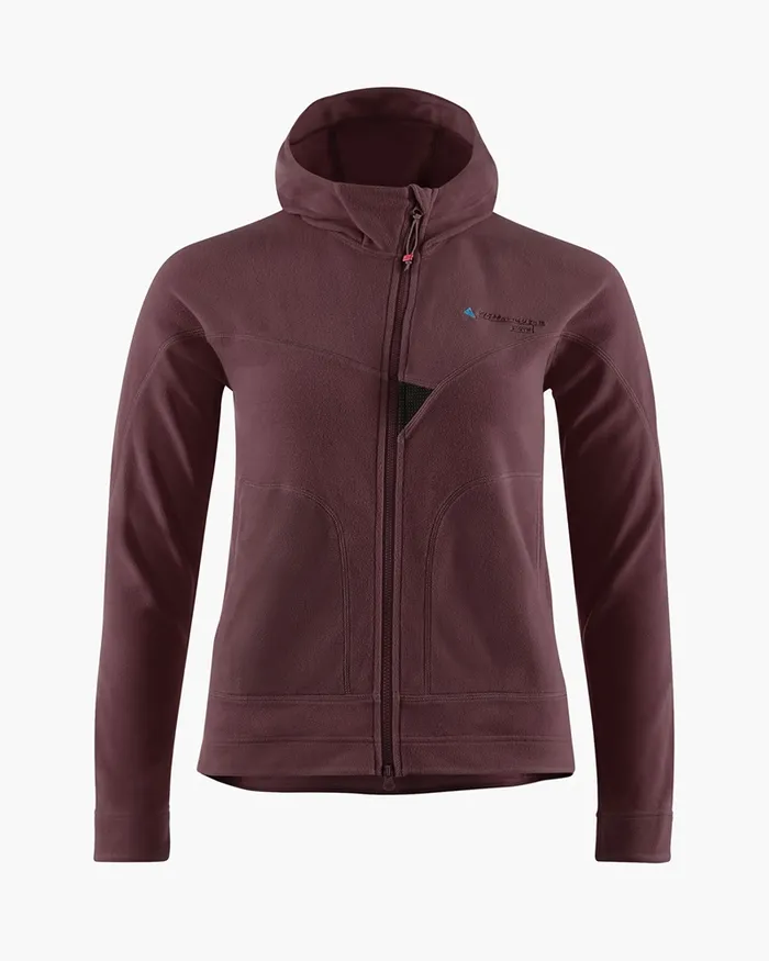Sigyn Hooded Zip Amaranth Red Women Klttermusen Fleeces and Sweaters