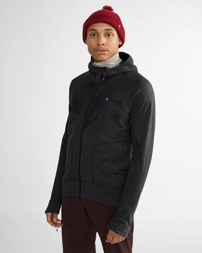 Sigyn Hooded Zip Thistle Blue Men Klttermusen Fleeces and Sweaters
