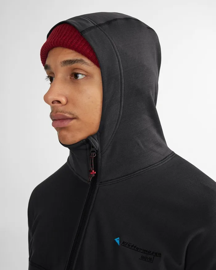Sigyn Hooded Zip Thistle Blue Men Klttermusen Fleeces and Sweaters