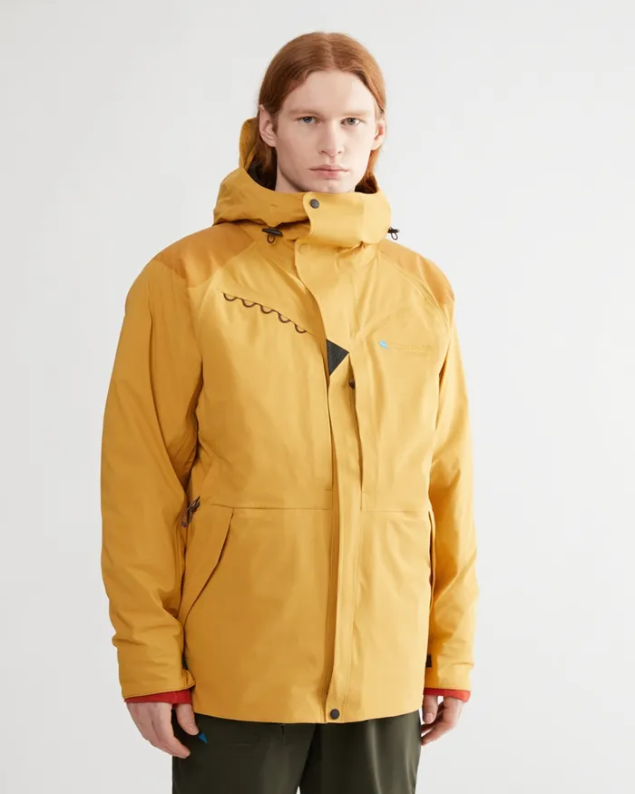 Skirner Waterproof Cutan Jacket Amber Gold Men Klttermusen Waterproof Jackets