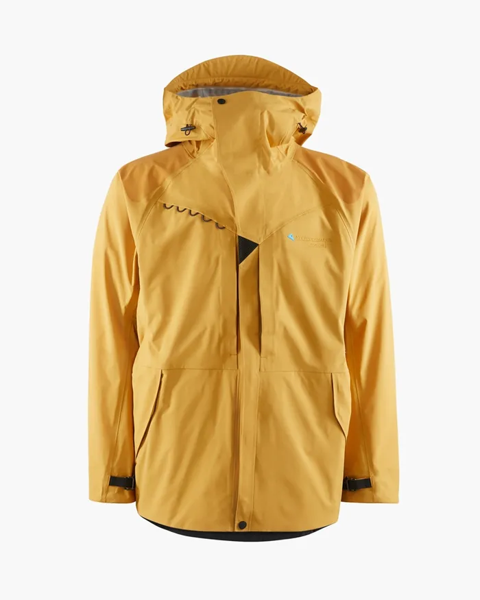 Skirner Waterproof Cutan Jacket Amber Gold Men Klttermusen Waterproof Jackets