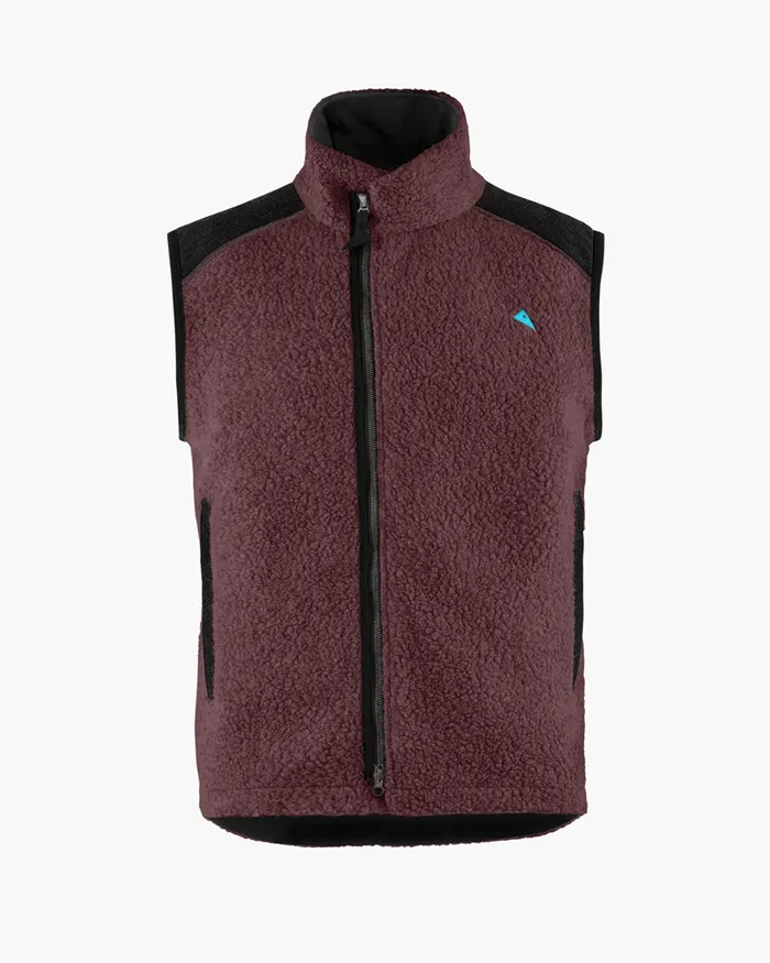 Skoll Durable Wool Vest Amaranth Red Men Klttermusen Fleeces and Sweaters