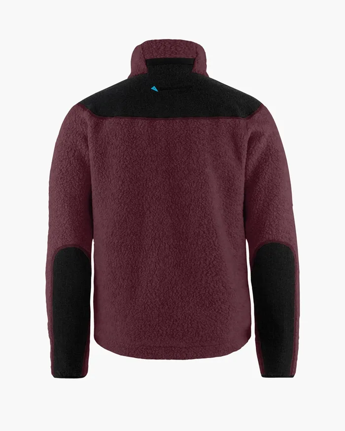 Skoll Zip Durable Wool Jacket Amaranth Red Men Klttermusen Fleeces and Sweaters
