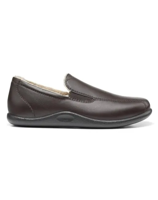 Slippers Mens Hotter Relax Slippers Dark Brown