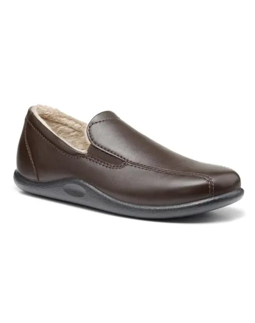 Slippers Mens Hotter Relax Slippers Dark Brown